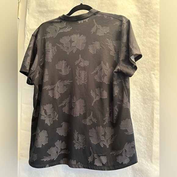 Nike Black Victory Floral Jacquard Performance V neck Polo Sz-XXL. V4 - Picture 4 of 10